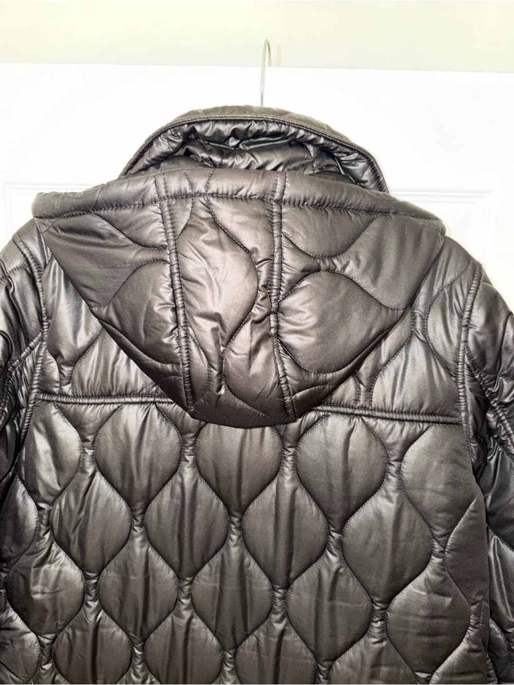 Lucky Brand Black Quilted Long Puffer Coat - Picture 8 of 9